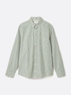 Outlet Joules Abbott Green Pinstriped Cotton Poplin Shirt GreenPinstriped
