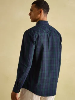 Online Joules Abbott Navy Blue Checked Cotton Poplin Shirt NavyBlueChecked