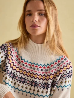 Joules Alba Fair Isle Jumper Cream