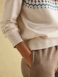 Joules Alba Fair Isle Jumper Cream