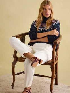 Discount Joules Alba Fair Isle Jumper Navy