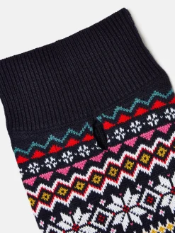 Outlet Joules Alba Knitted Fair Isle Dog Jumper Navy