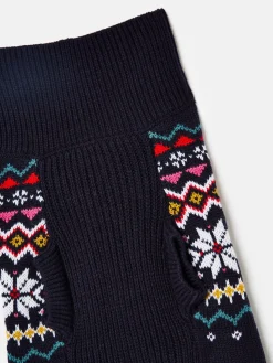 Outlet Joules Alba Knitted Fair Isle Dog Jumper Navy