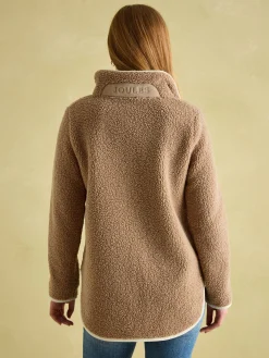 Joules Aldeburgh Tan Brown Quarter Zip Fleece TanBrown