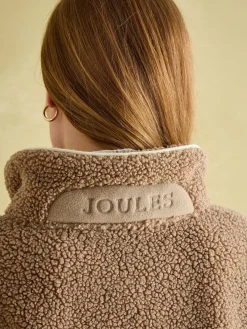 Joules Aldeburgh Tan Brown Quarter Zip Fleece TanBrown