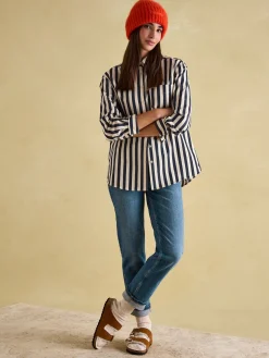Joules Amilla Navy & Cream Stripe Shirt Navy&Cream
