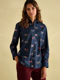 Discount Joules Amilla Navy Blue Cotton Shirt NavyBlue