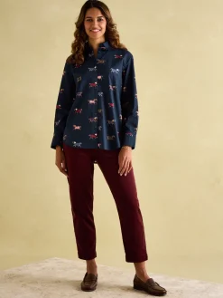 Discount Joules Amilla Navy Blue Cotton Shirt NavyBlue