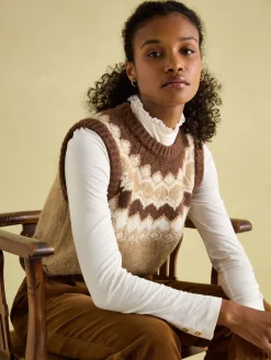 New Joules Amy Long Sleeve High Neck Jersey Top Cream