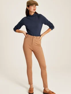 Joules Amy Navy Blue Long Sleeve High Neck Jersey Top NavyBlue