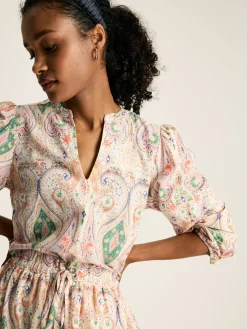 New Joules Anais Paisley Printed Maxi Dress Multi