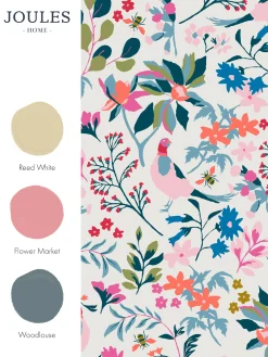 Outlet Joules Antique Creme Fields Edge Floral 10M Wallpaper AntiqueCreme