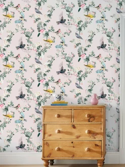 New Joules Antique Creme Handford Garden Birds 10M Wallpaper AntiqueCreme