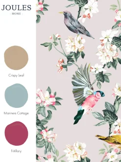 New Joules Antique Creme Handford Garden Birds 10M Wallpaper AntiqueCreme