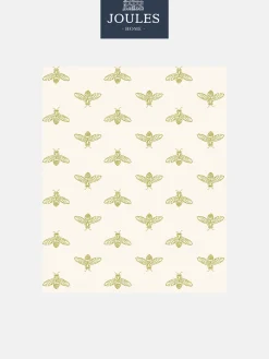 Hot Joules Antique Gold Block Print Bee 10M Wallpaper AntiqueGold