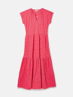 Sale Joules Ariana Jersey Tiered Dress Pink