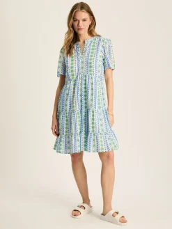 Outlet Joules Ariella Cotton Dress Blue