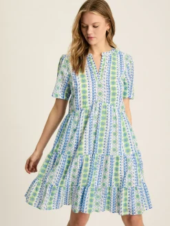 Outlet Joules Ariella Cotton Dress Blue