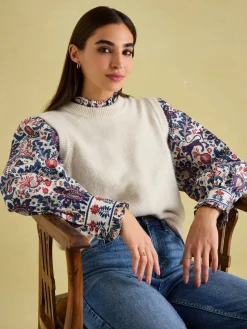 Discount Joules Auretta Frill Neck Blouse Multi