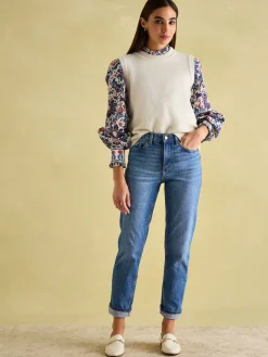 Discount Joules Auretta Frill Neck Blouse Multi