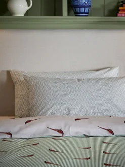 Sale Joules Balmoral Set of 2 100% Cotton Standard Pillowcases Green