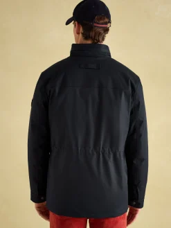 Hot Joules Beckett Waterproof Field Coat With Packable Hood Navy