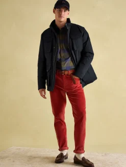 Hot Joules Beckett Waterproof Field Coat With Packable Hood Navy