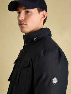 Hot Joules Beckett Waterproof Field Coat With Packable Hood Navy