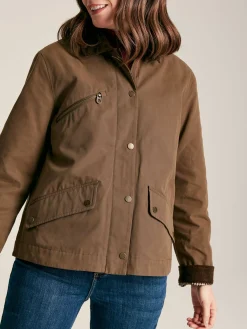 Sale Joules Belfield Shower Resistant Dry Wax Jacket Brown