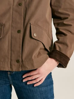 Sale Joules Belfield Shower Resistant Dry Wax Jacket Brown