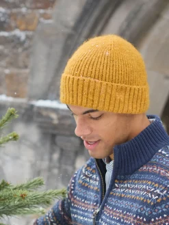 Online Joules Berwick Beanie Hat Yellow