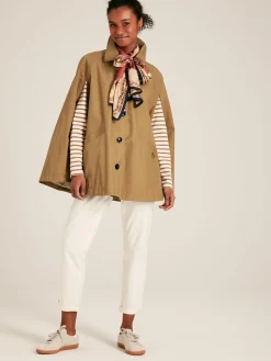 Discount Joules Bibury Tan Brown Waterproof Cape Coat TanBrown