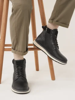 Outlet Joules Leather Boots Black