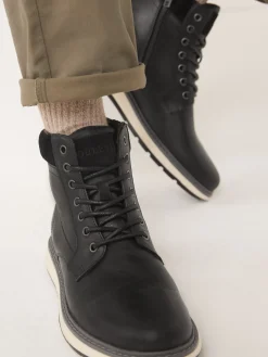 Outlet Joules Leather Boots Black