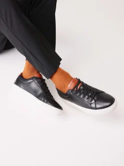 Discount Joules Leather Trainers Black