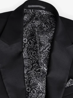 Discount Joules Slim Fit Tuxedo Suit Jacket Black