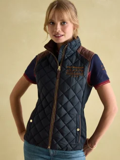 Online Joules Blair Braemar Diamond Quilted Gilet Navy