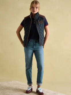 Online Joules Blair Braemar Diamond Quilted Gilet Navy