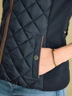 Online Joules Blair Braemar Diamond Quilted Gilet Navy