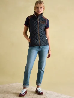 Online Joules Blair Braemar Diamond Quilted Gilet Navy