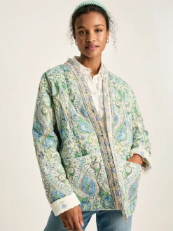 Joules Blakeney Relaxed Fit Cotton Quilted Jacket Paisley