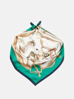 Online Joules Bloomfield Silk Square Scarf Cream