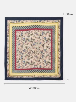 Clearance Joules Bloomfield Square Silk Scarf Multi