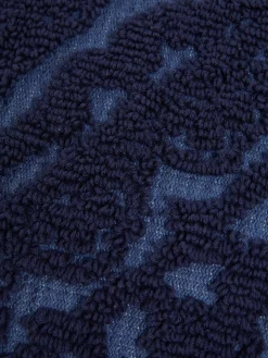 Discount Joules 100% Cotton Paisley Tufted Cushion Blue