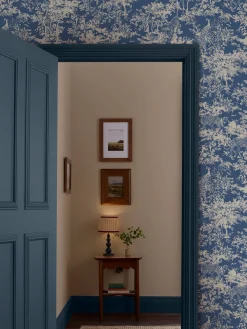 Joules Animal Forest Print 10M Wallpaper Blue