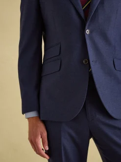 Hot Joules Slim Fit Flannel Suit Jacket Blue