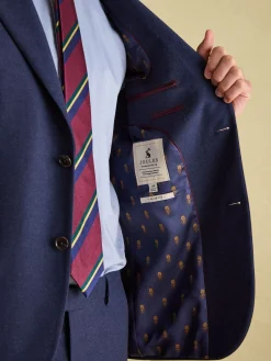 Hot Joules Slim Fit Flannel Suit Jacket Blue