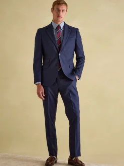 Hot Joules Slim Fit Flannel Suit Jacket Blue