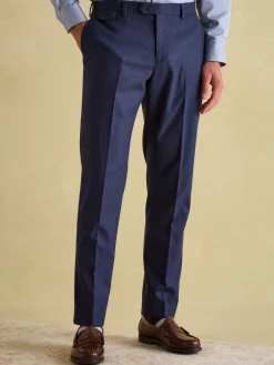 Sale Joules Slim Fit Flannel Suit Trousers Blue