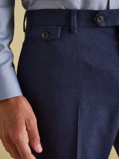 Sale Joules Slim Fit Flannel Suit Trousers Blue